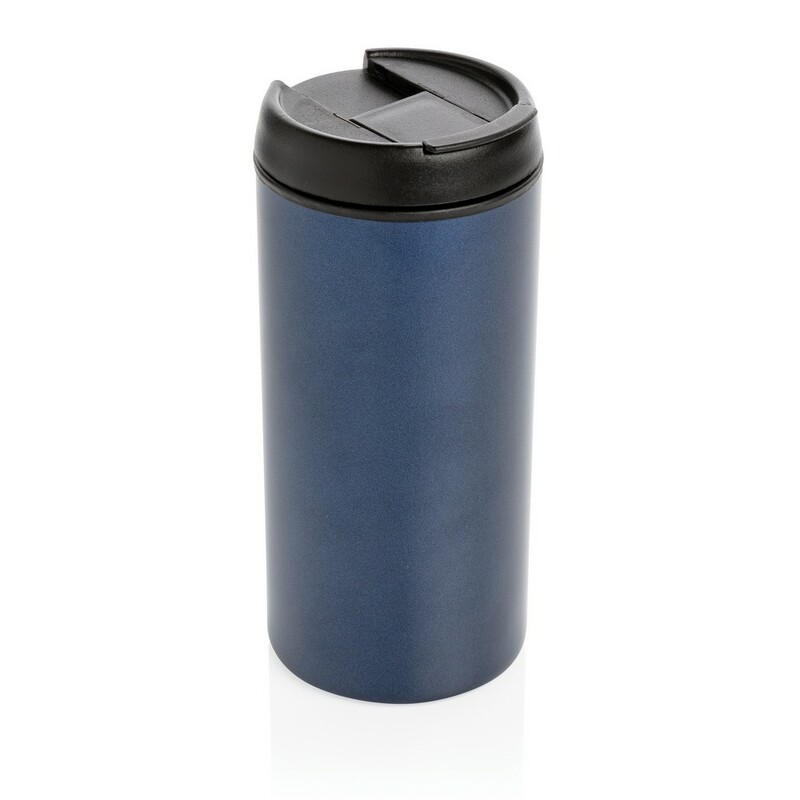 Kubek podrozny 300 ml Metro ze stali nierdzewnej z recyklingu P435.045 - niebieski