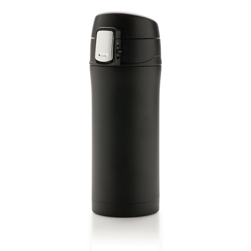 Kubek termiczny 300 ml, stal nierdzewna z recyklingu P435.061 - czarny