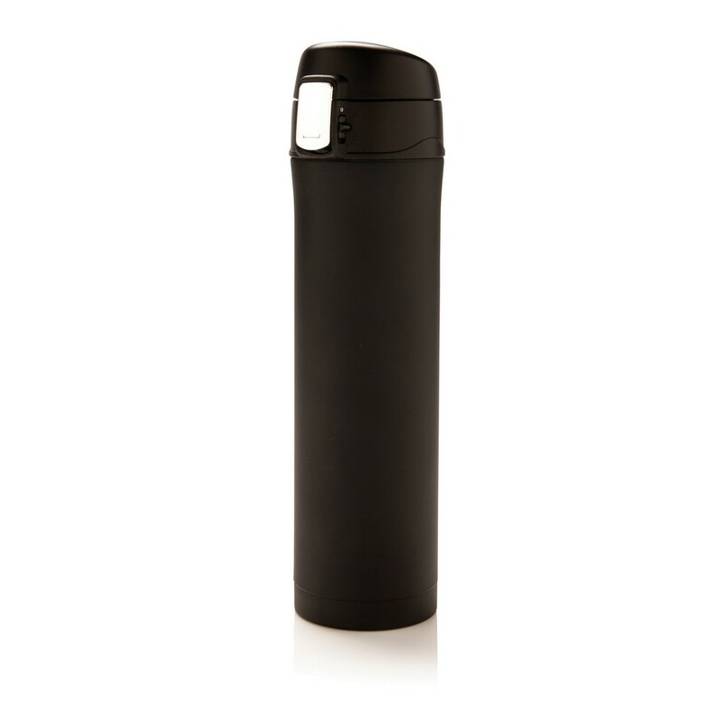 Kubek termiczny 450 ml, stal nierdzewna z recyklingu P435.501 - czarny