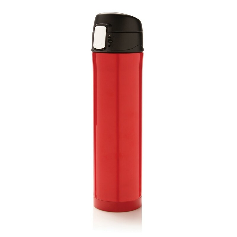 Kubek termiczny 450 ml, stal nierdzewna z recyklingu P435.504 - czerwony