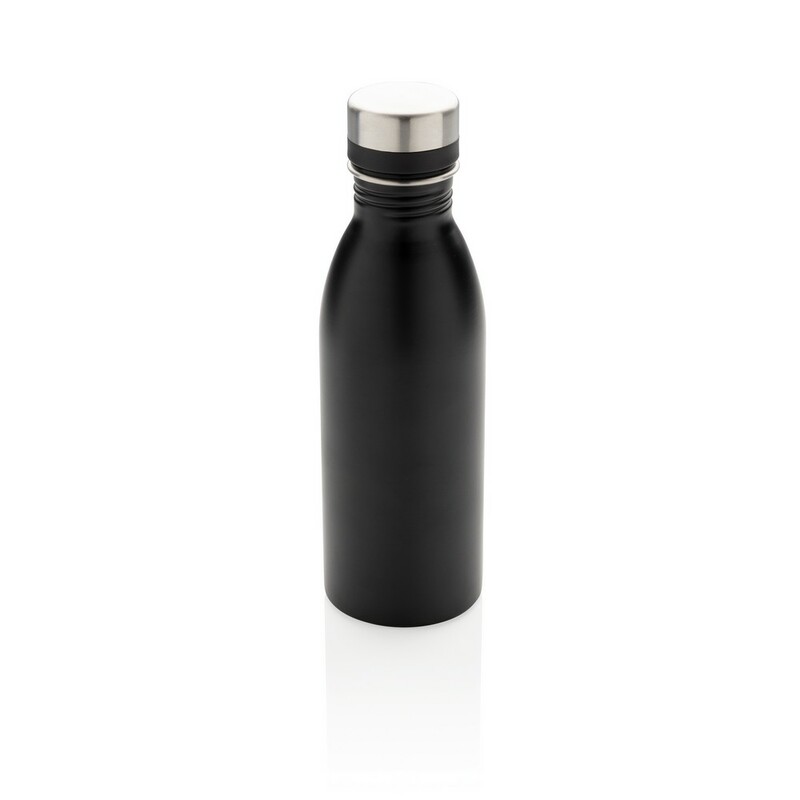 Butelka sportowa 500 ml ze stali nierdzewnej z recyklingu P435.711 - czarny