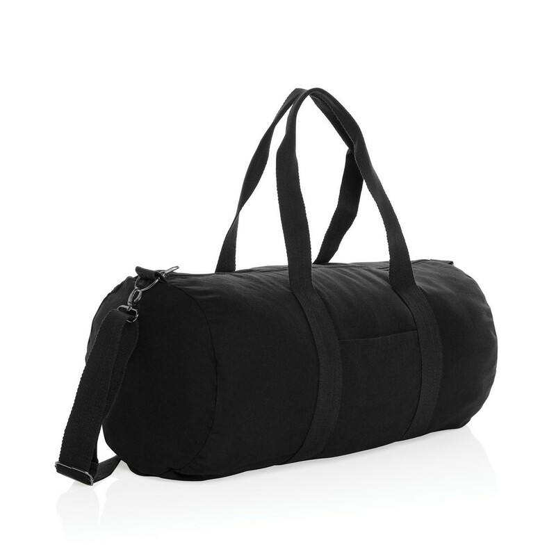 Torba sportowa, podrozna AWARE™, bawelna z recyklingu P707.191 - czarny