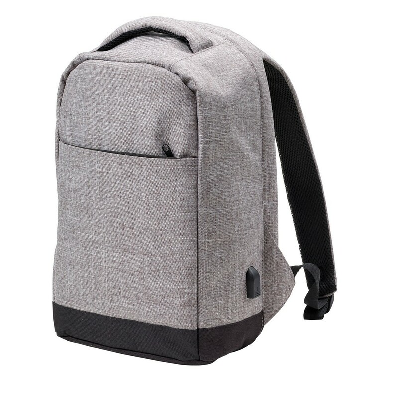 Plecak na laptopa 13", chroniacy przed kieszonkowcami V0610-19 - szary