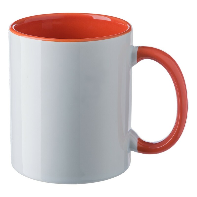 Kubek ceramiczny 300 ml V6986-07 - pomaranczowy
