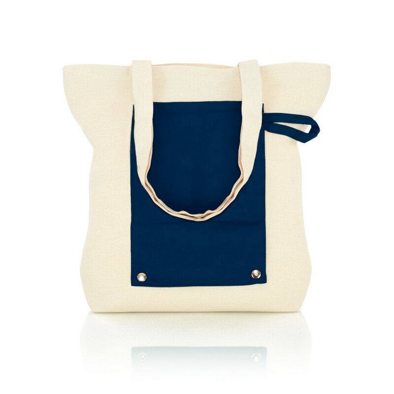 Bawełniana torba na zakupy, składana | Arlo V7297-04 - granatowy