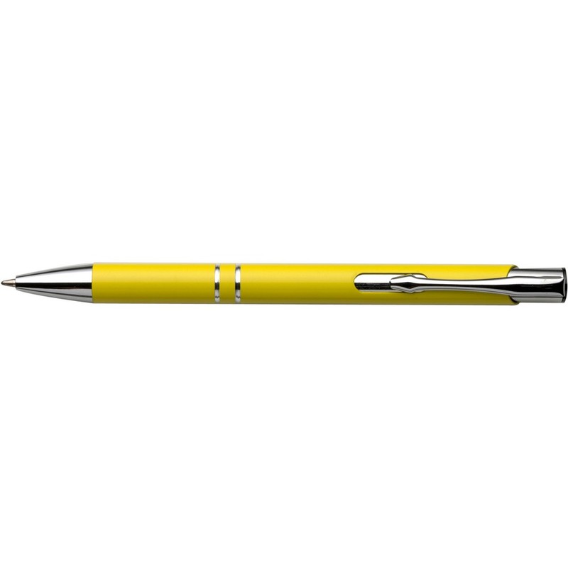 Dlugopis z aluminium z recyklingu V1191-08 - zolty