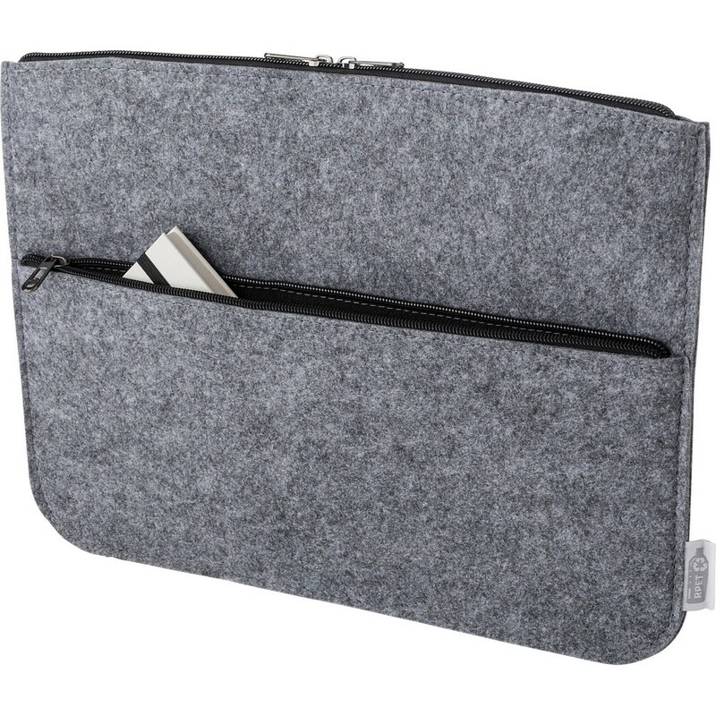 Etui na laptopa 14" z filcu RPET, teczka na dokumenty V1256-19 - szary