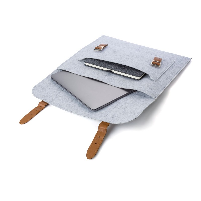 Torba na laptopa 14" z filcu RPET V1252-19 - szary