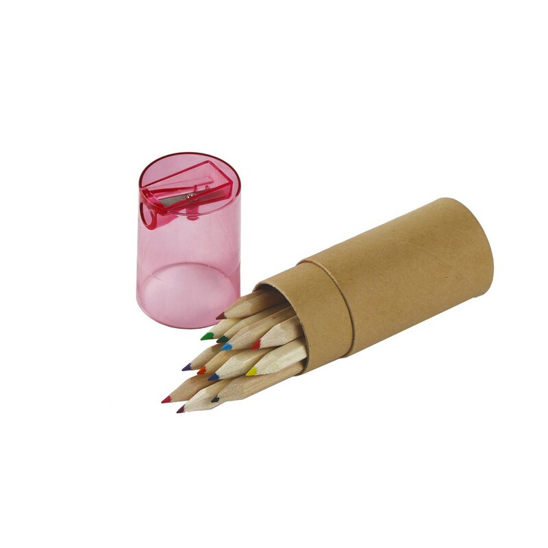 Zestaw kredek, temperówka | Nate V6133-05 - czerwony