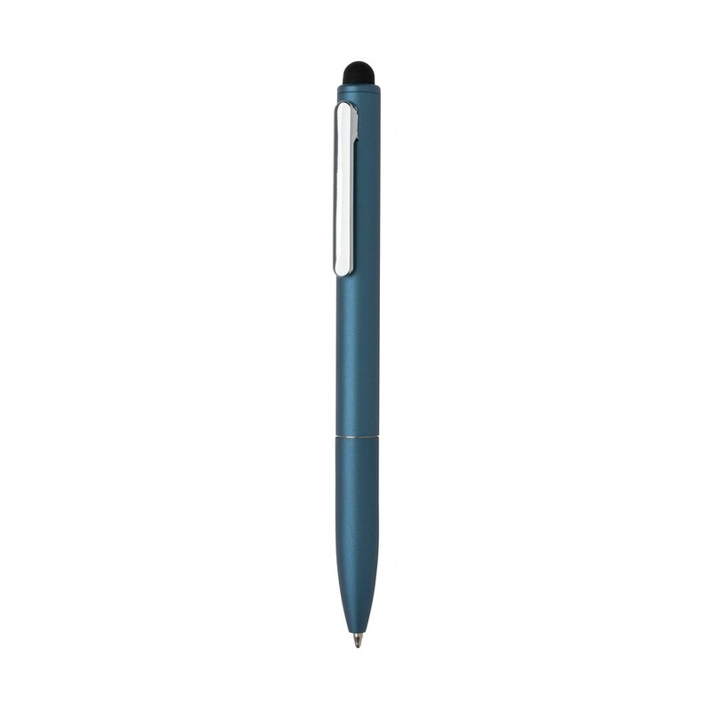 Dlugopis, touch pen Kymi, aluminium z recyklingu P611.235 - niebieski