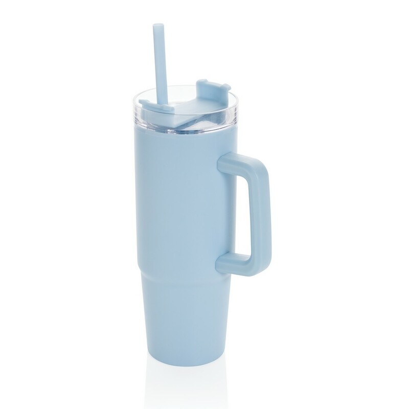 Kubek podrozny 900 ml Tana, plastik z recyklingu P437.1005 - niebieski