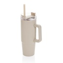 Kubek podrozny 900 ml Tana, plastik z recyklingu P437.1019 - bezowy