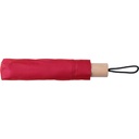Parasol manualny RPET, skladany V1605-05 - czerwony