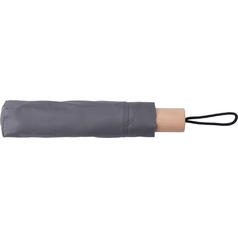 Parasol manualny RPET, skladany V1605-19 - szary