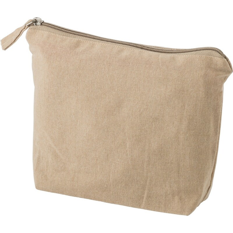 Kosmetyczka z bawelny z recyklingu V2196-25 - khaki