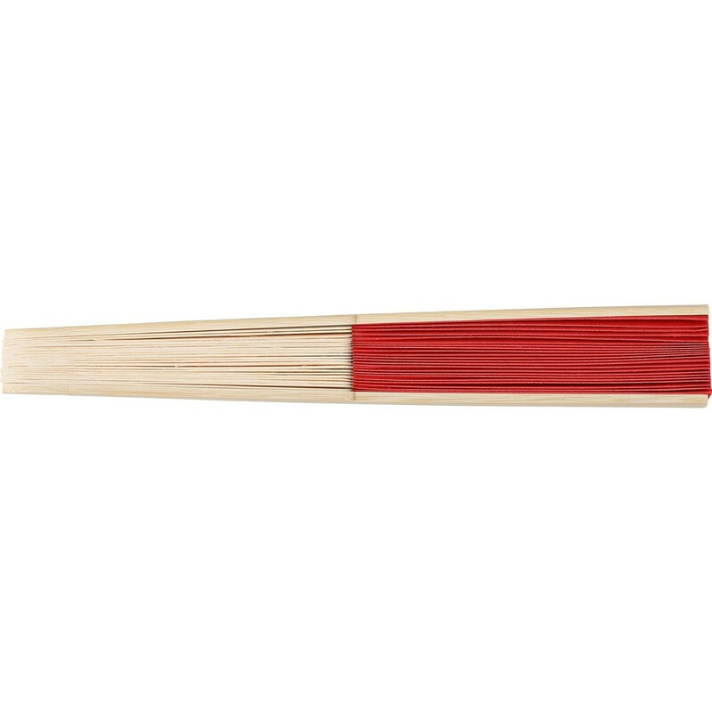 Wachlarz z bambusa V2201-05 - czerwony