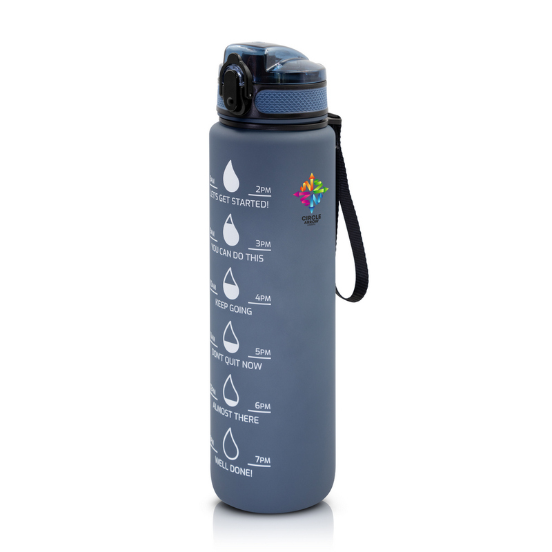 Butelka motywacyjna 1000 ml | Bennie V2245-04 - granatowy