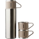Termos 420 ml, trzy kubki 150 ml VA195-32 - srebrny