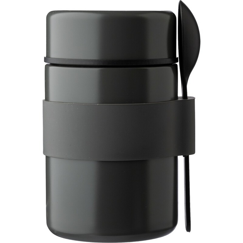 Termiczny pojemnik na żywność 460 ml z łyżeczką VA135-19 - szary