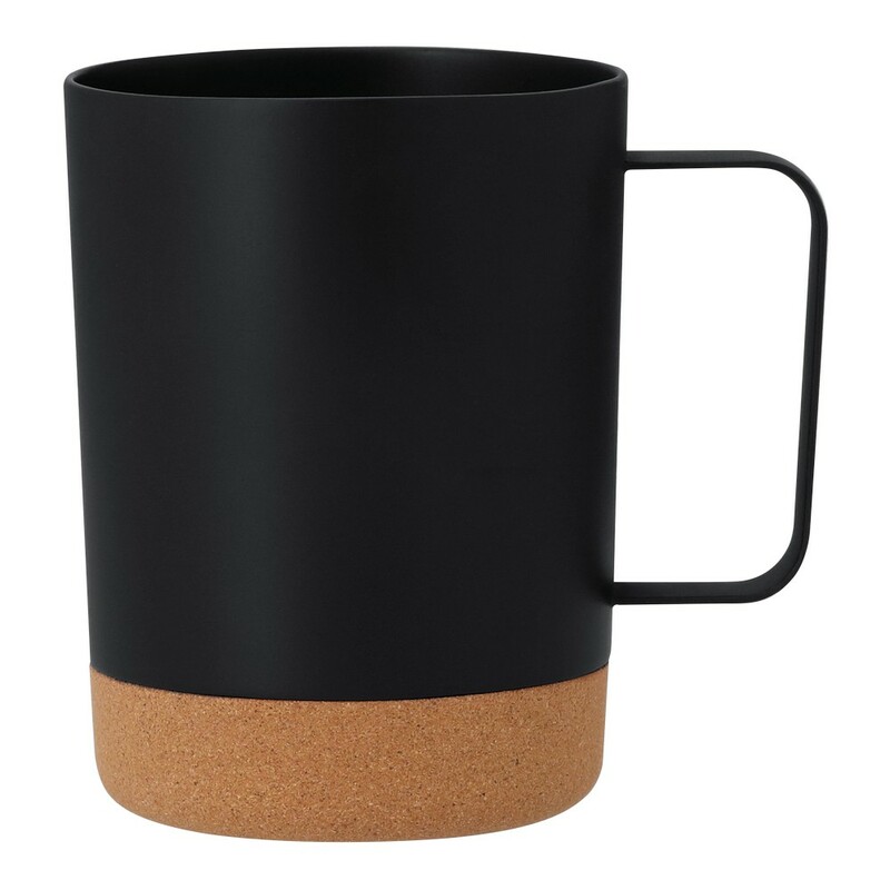 Kubek 400 ml z korkowym elementem VA256-03 - czarny