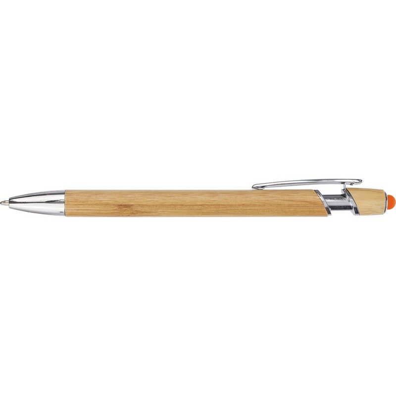 Bambusowy dlugopis, touch pen VA442-07 - pomaranczowy