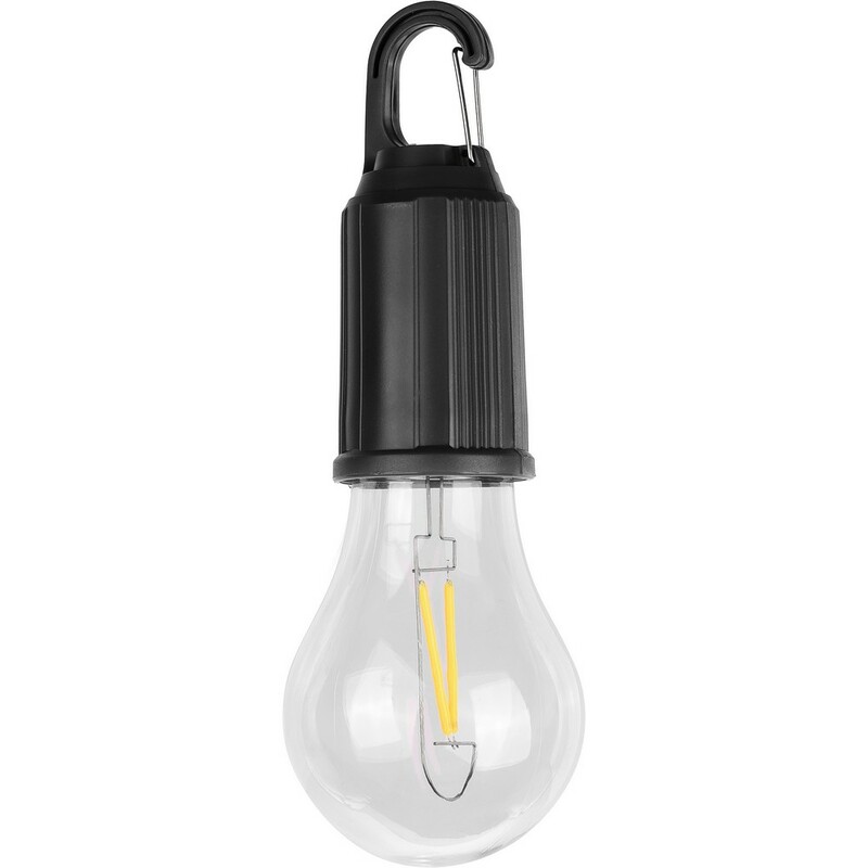 Wiszaca lampka "zarowka", karabinczyk VA439-03 - czarny