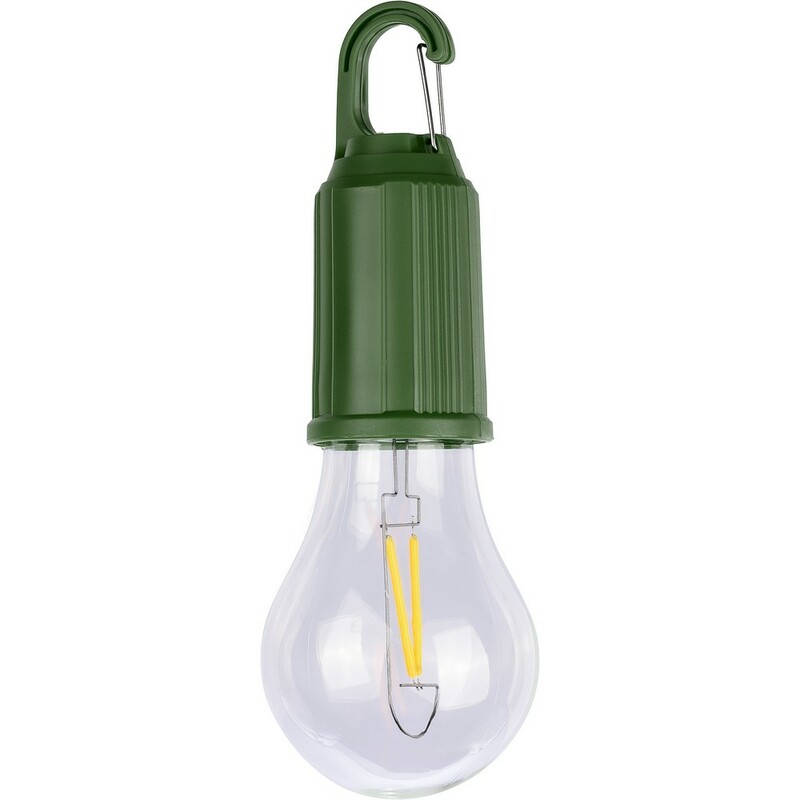Wiszaca lampka "zarowka", karabinczyk VA439-06 - zielony