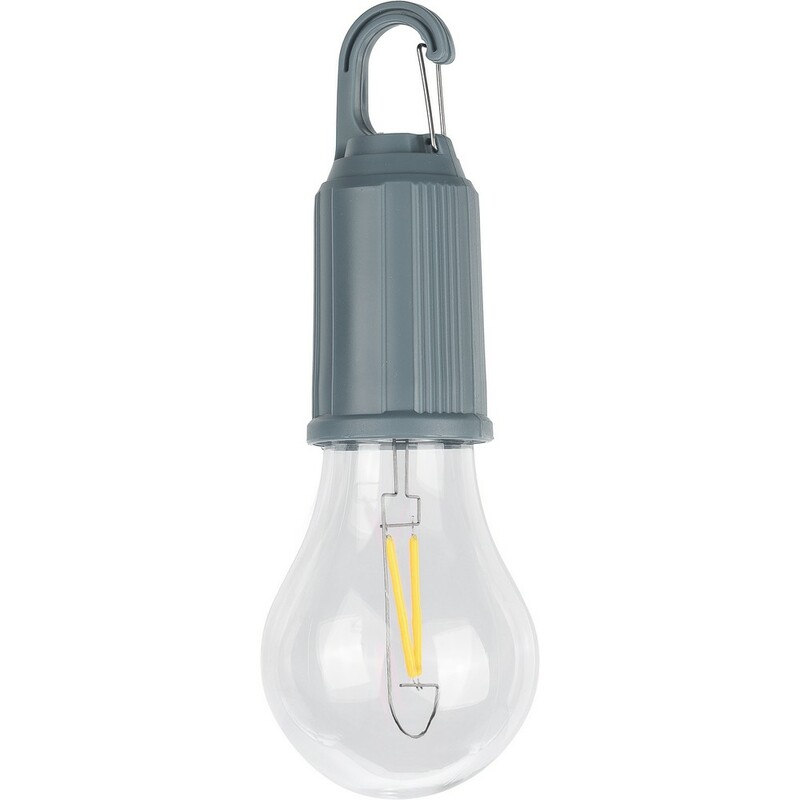 Wiszaca lampka "zarowka", karabinczyk VA439-19 - szary