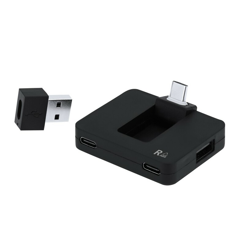 Hub USB 2.0 i USB-C z RABS VA605-03 - czarny