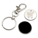 Brelok do kluczy, żeton do wózka na zakupy | Lill V4722-03 - czarny