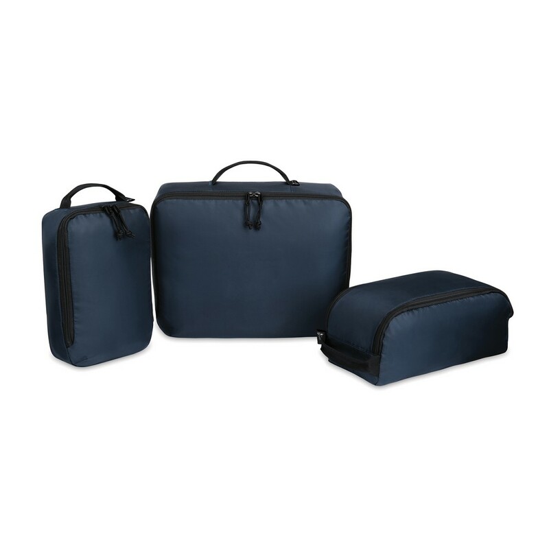 Zestaw organizerow podroznych 3 el. Renew AWARE™ RPET VR007-04 - granatowy
