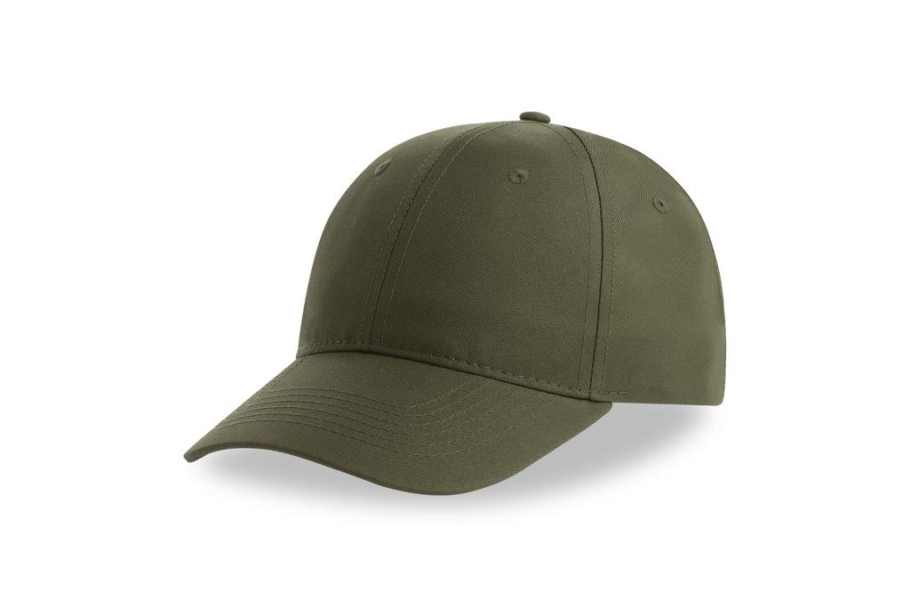 Czapka Bejsbolowa 6 Panelowa Poliester Recykling AT113 - Olive