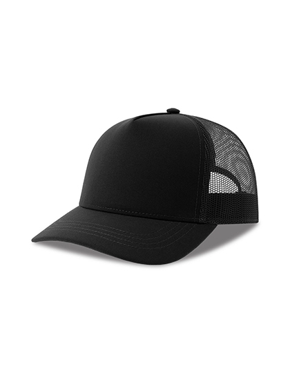 Czapka Trucker Poliester Recykling AT426 - Black & Black
