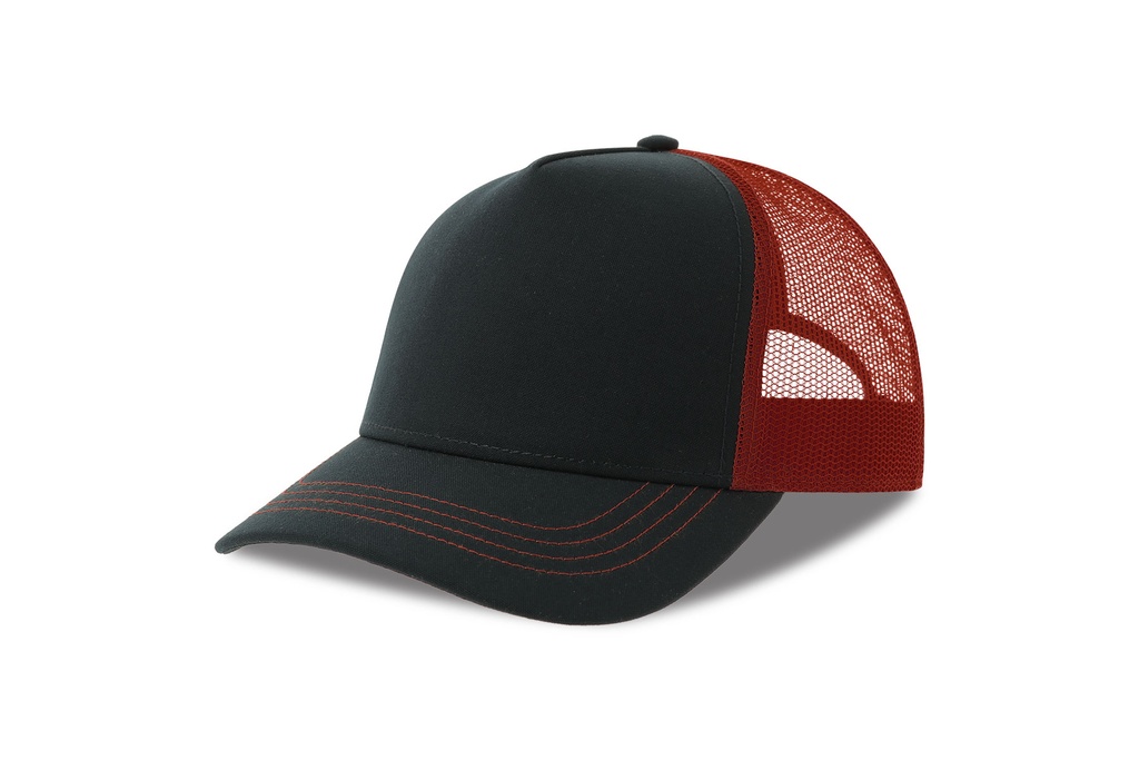 Czapka Trucker Poliester Recykling AT426 - Navy & Burgundy