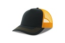 Czapka Trucker Poliester Recykling AT426 - Navy & Yellow