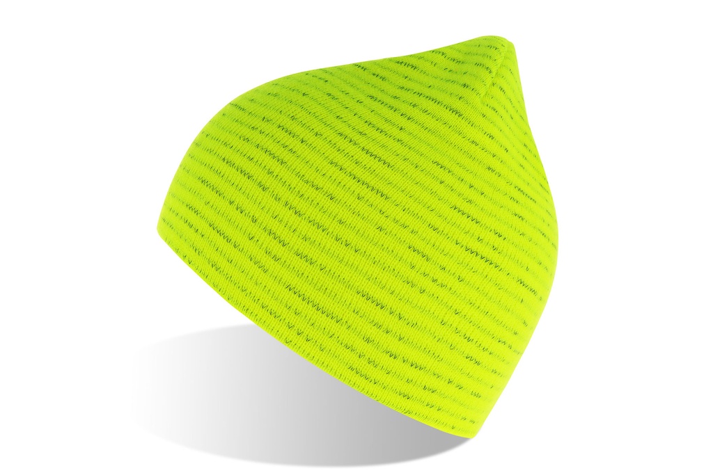 Czapka Beanie Odblaskowa Poliester z Recyklingu AT806 - Yellow Fluo