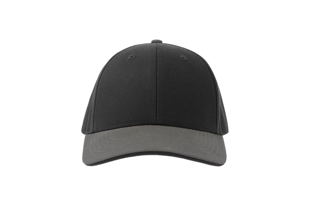 Czapka Klasyczna Bawelniana Twill AT684 - Black & Grey