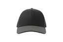 Czapka Klasyczna Bawełniana Twill AT684 - Black & Grey