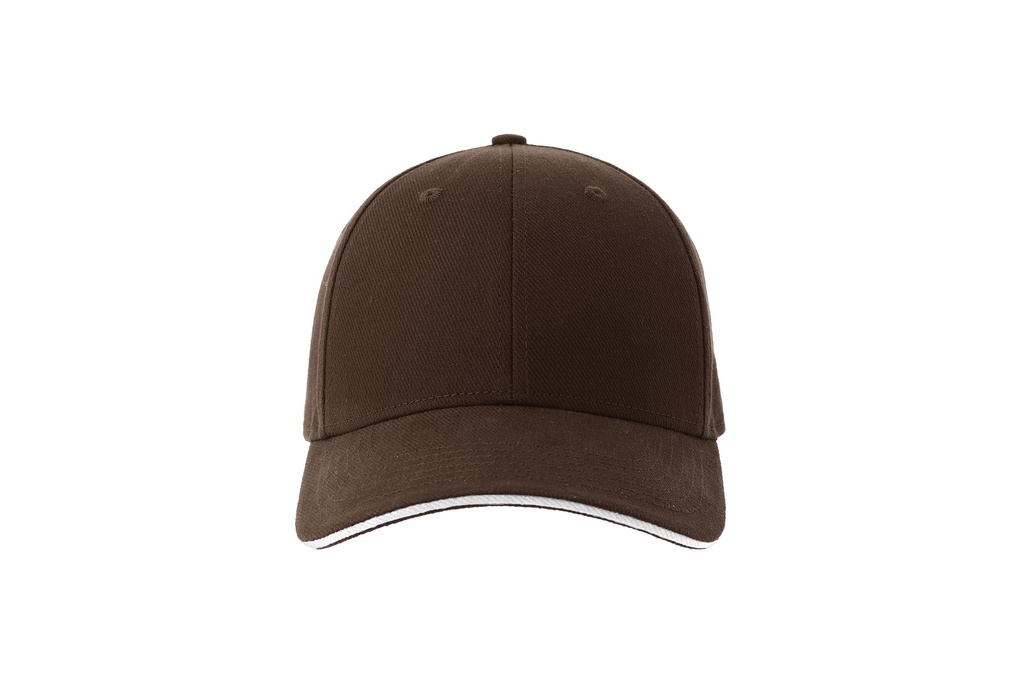 Czapka Klasyczna Bawelniana Twill AT684 - Brown & White