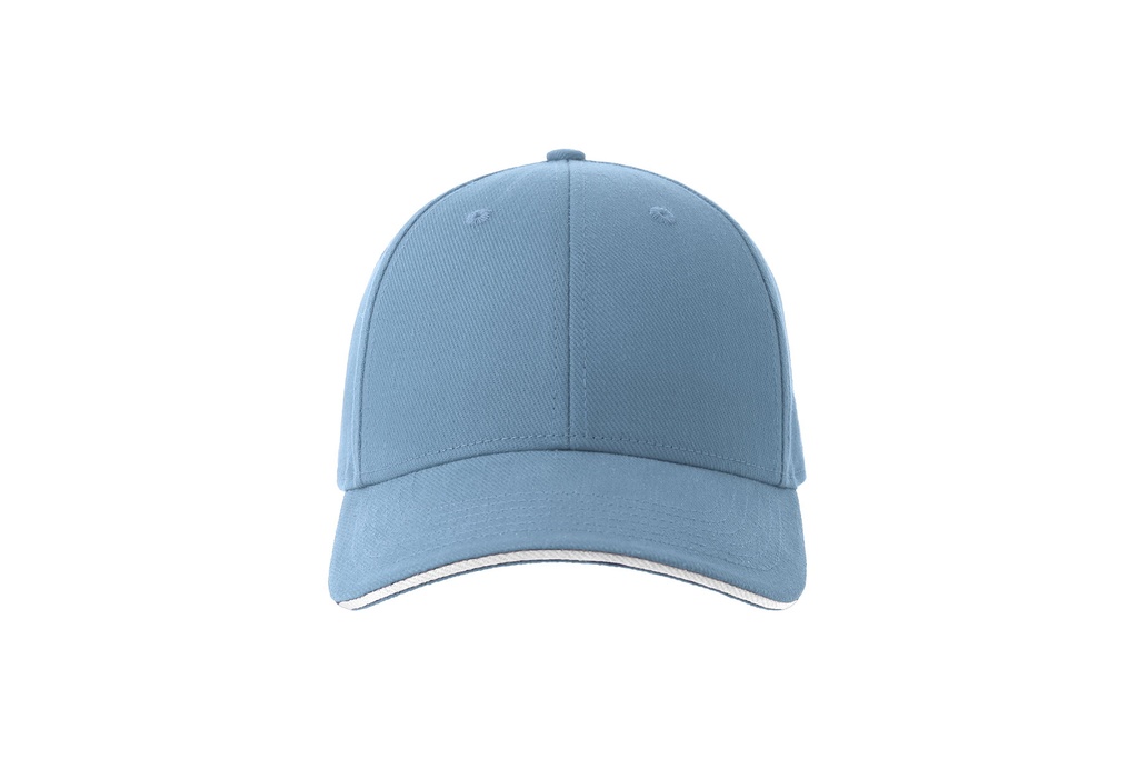 Czapka bawełniana AT684 - Columbia Blue & White