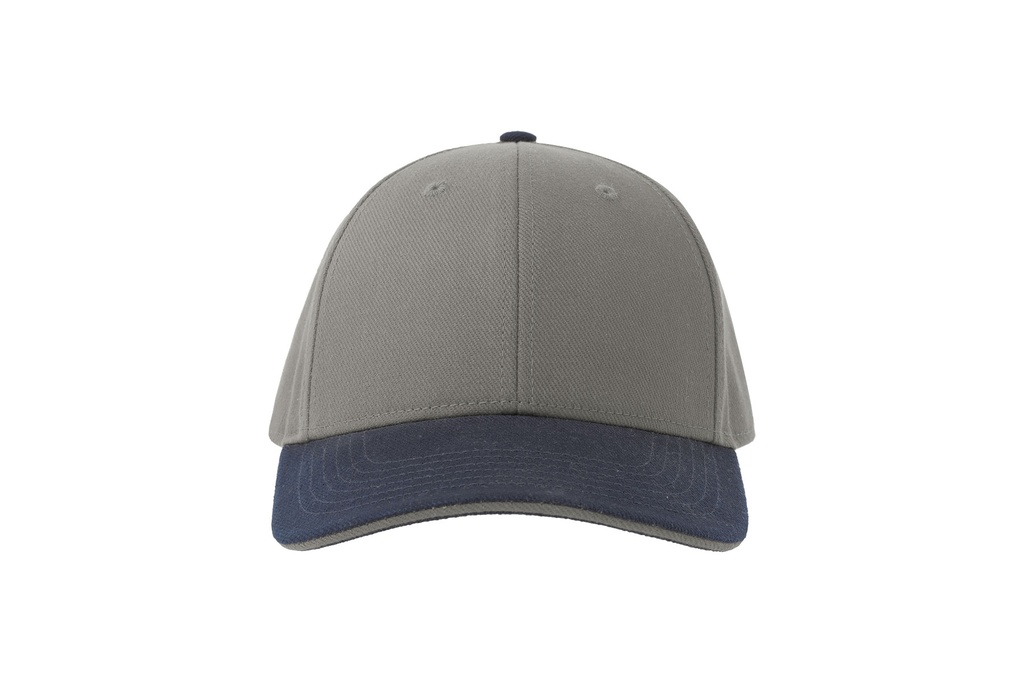 Czapka bawełniana z zakrzywionym daszkiem AT684 - Grey & Navy