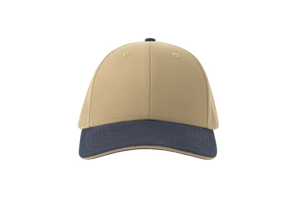Czapka Klasyczna Bawelniana Twill AT684 - Khaki & Navy