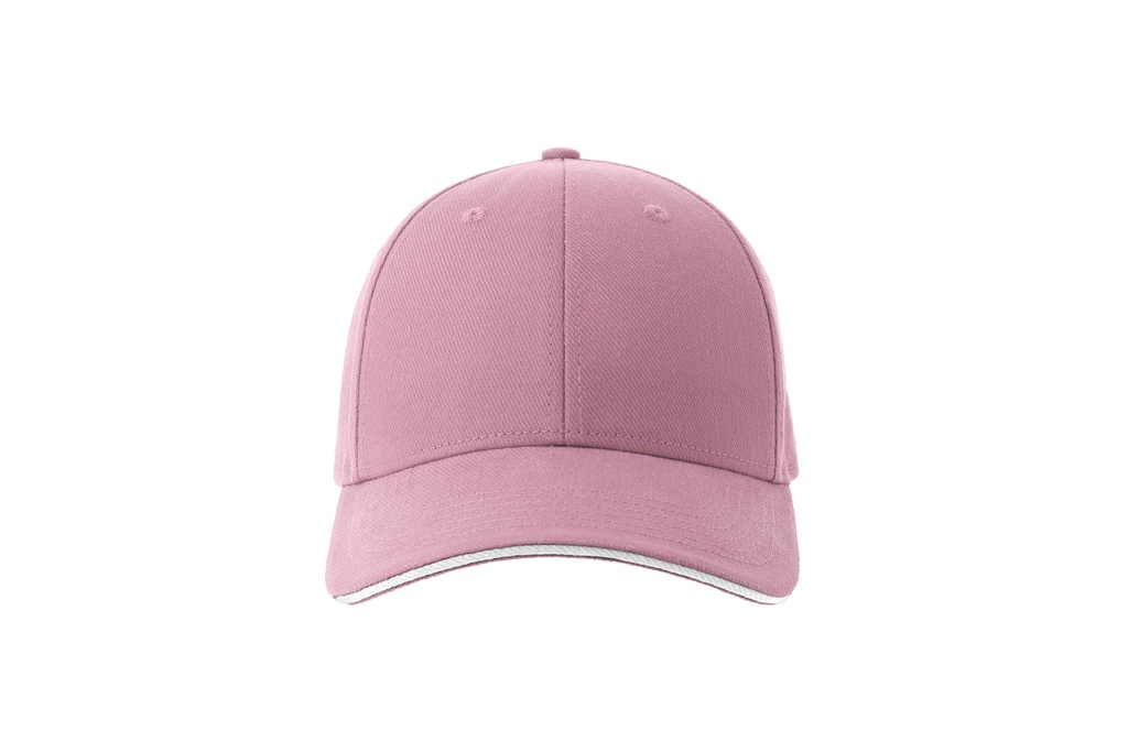 Czapka Klasyczna Bawelniana Twill AT684 - Pink & White