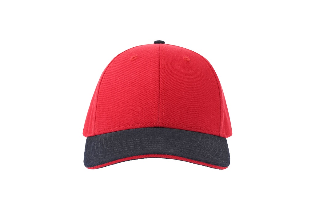 Czapka Klasyczna Bawelniana Twill AT684 - Red & Navy
