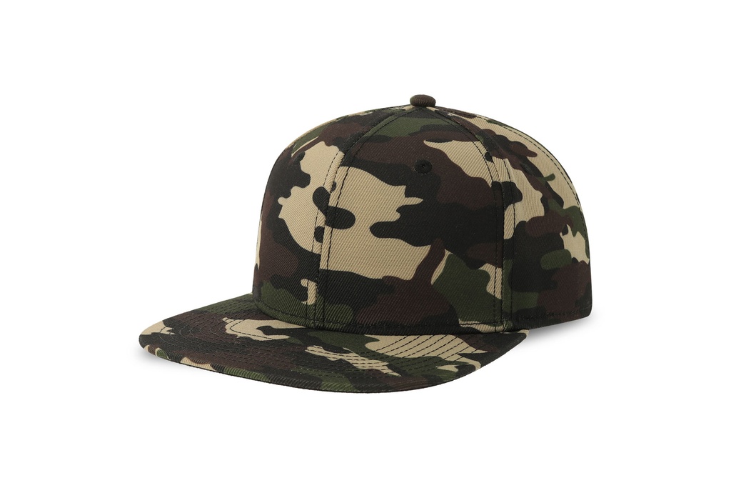 Czapka Plaski Daszek Poliester Recykling AT685 - Camouflage & Black