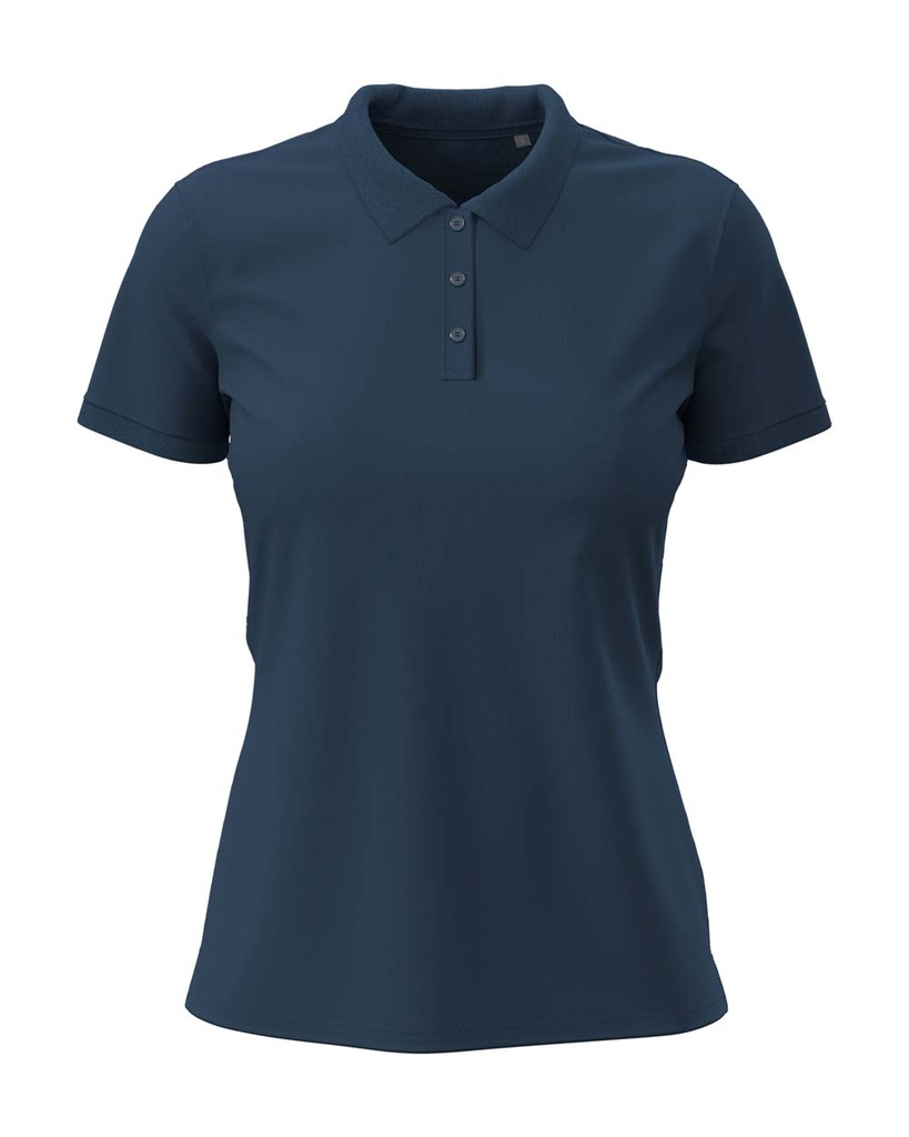 Koszulka Polo Damska Bawelniana S9740 - Navy Blue