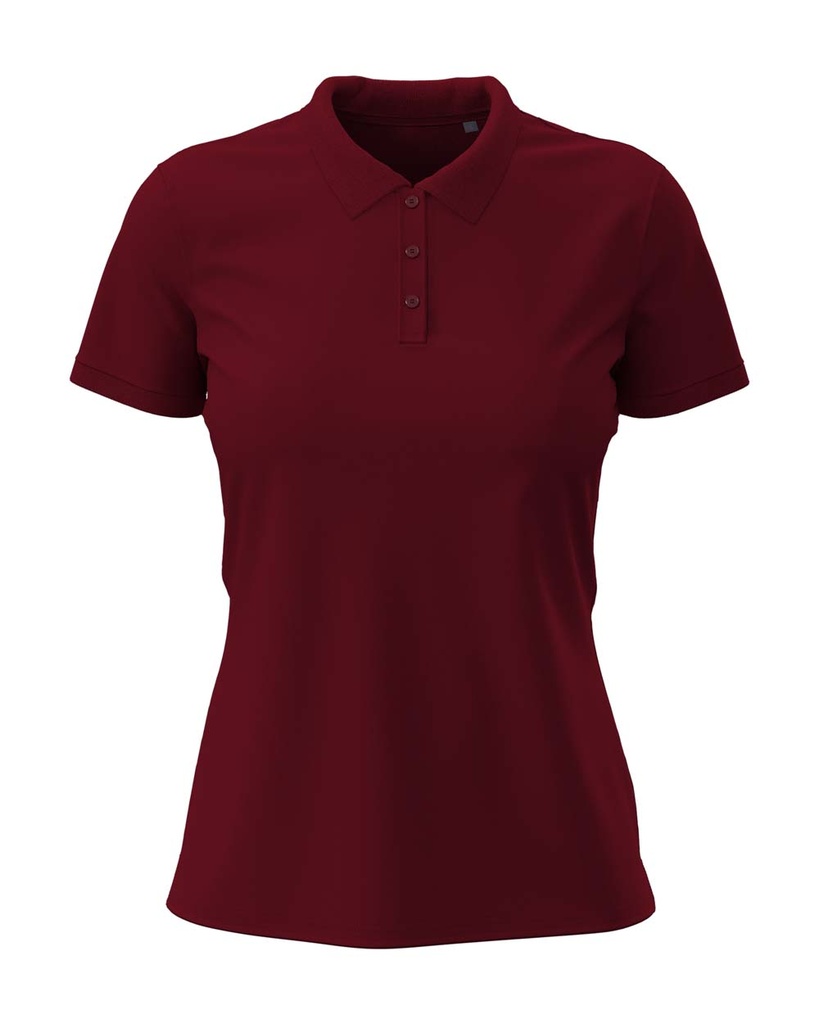 Koszulka Polo Damska Bawelniana S9740 - Bordeaux