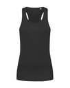 Top Damski Slim Bez Rekawow Sportowy Odprowadzajacy Wilgoc S8110 - Black Opal