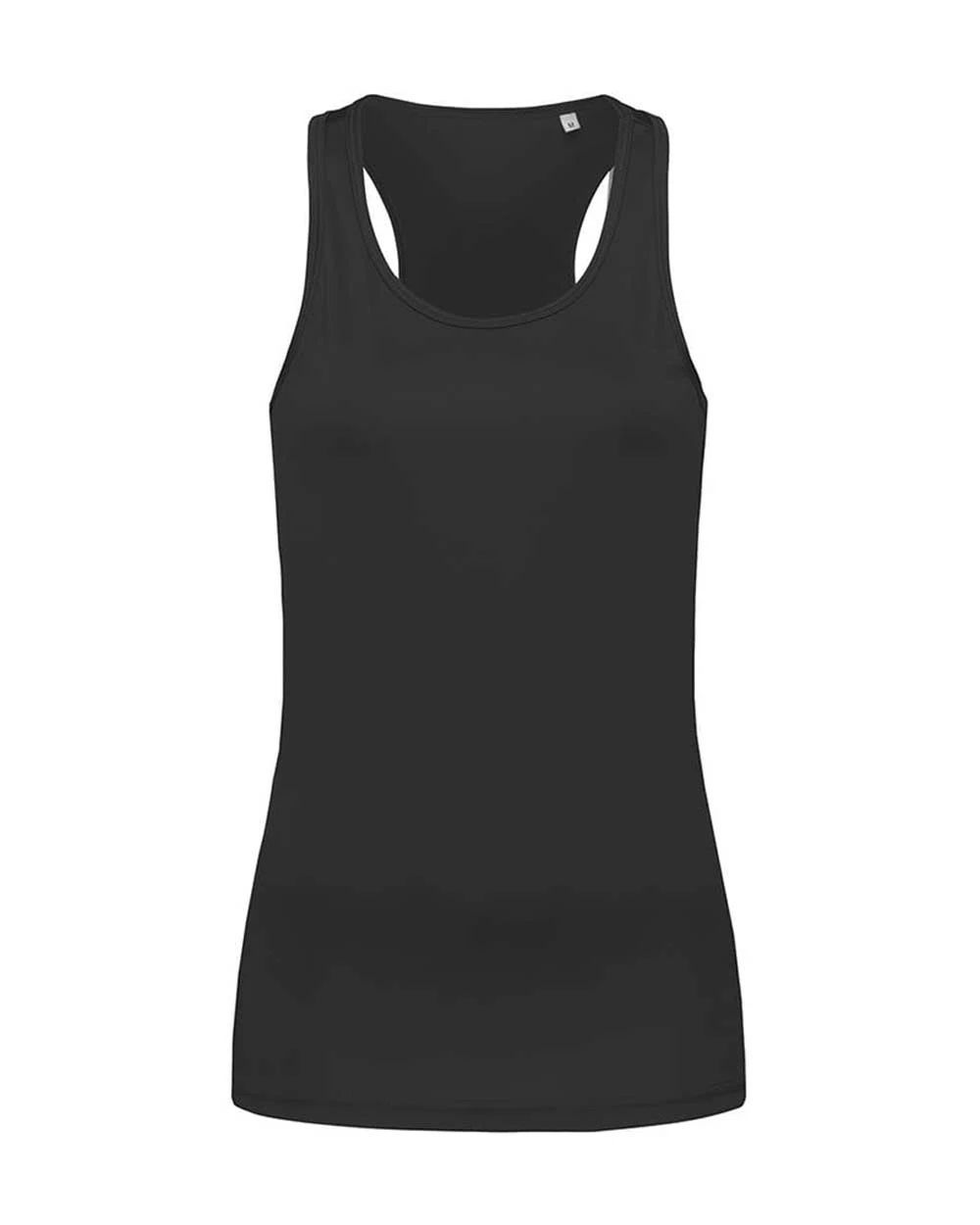 Top Damski Slim Bez Rekawow Sportowy Odprowadzajacy Wilgoc S8110 - Black Opal