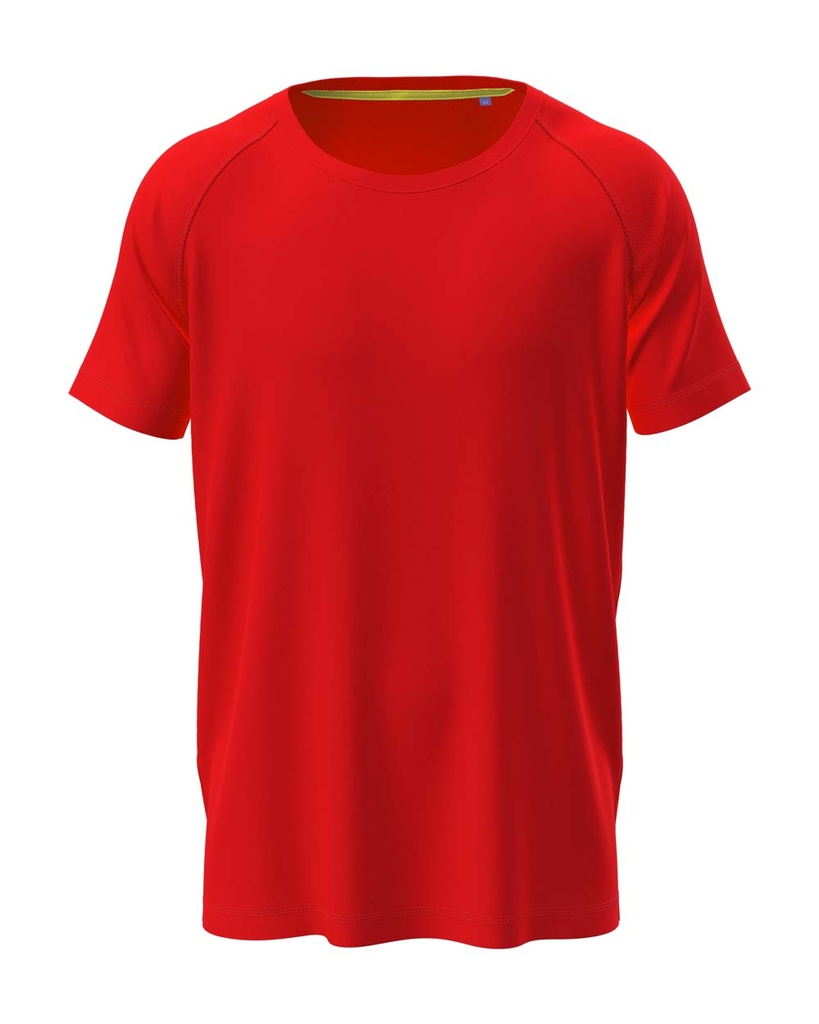 Koszulka Sportowa Raglanowa Odprowadzająca Wilgoć S8410 - Scarlet Red